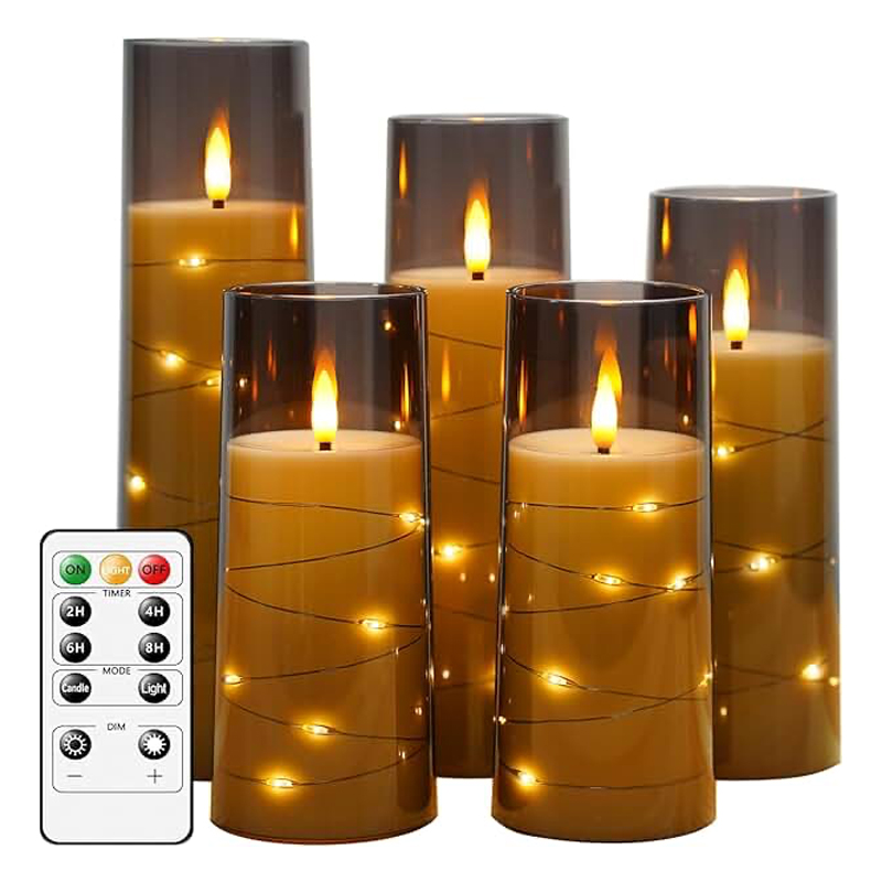 Remote Control LED Flameless Candles Set